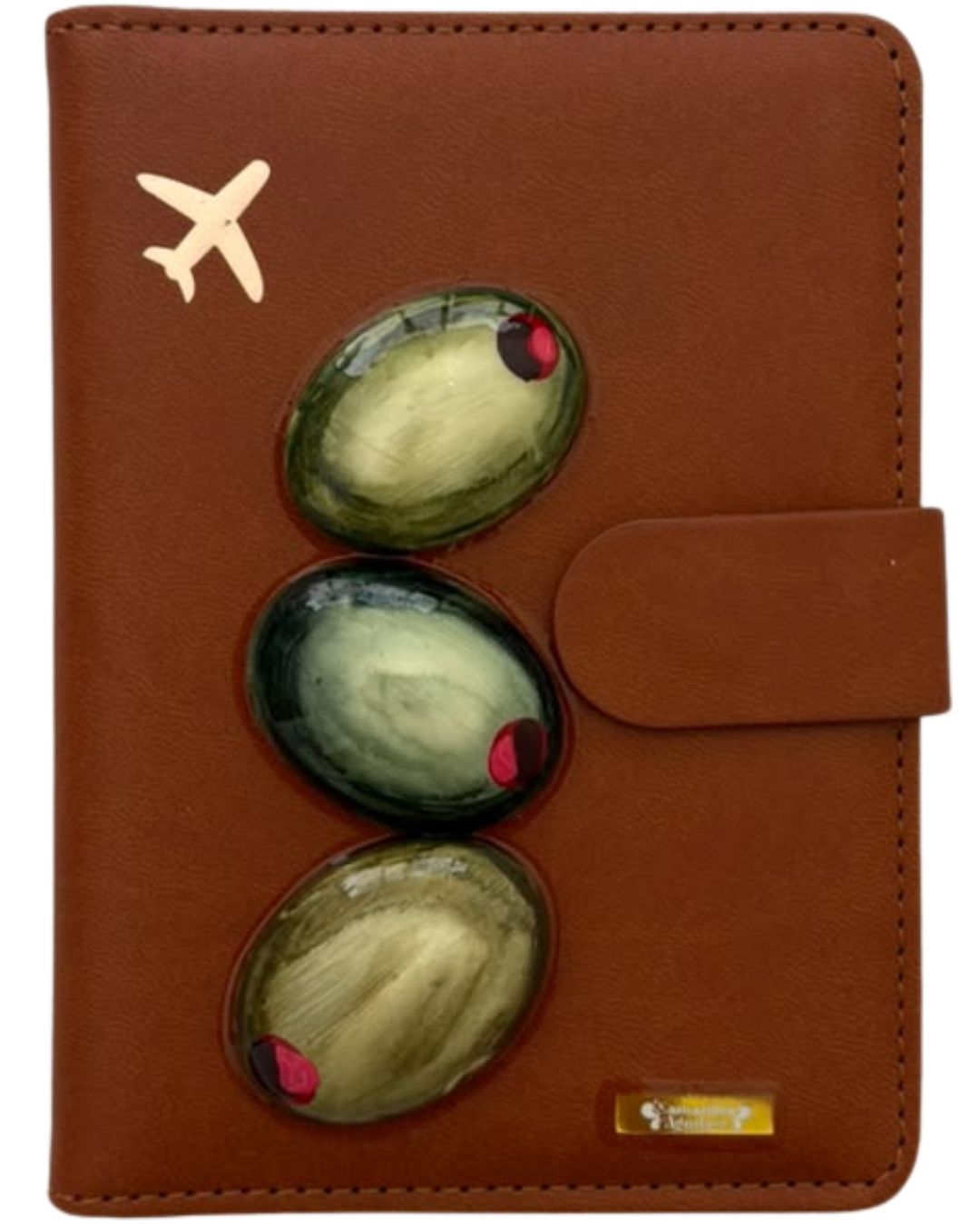 PORTA PASAPORTE ACEITUNAS