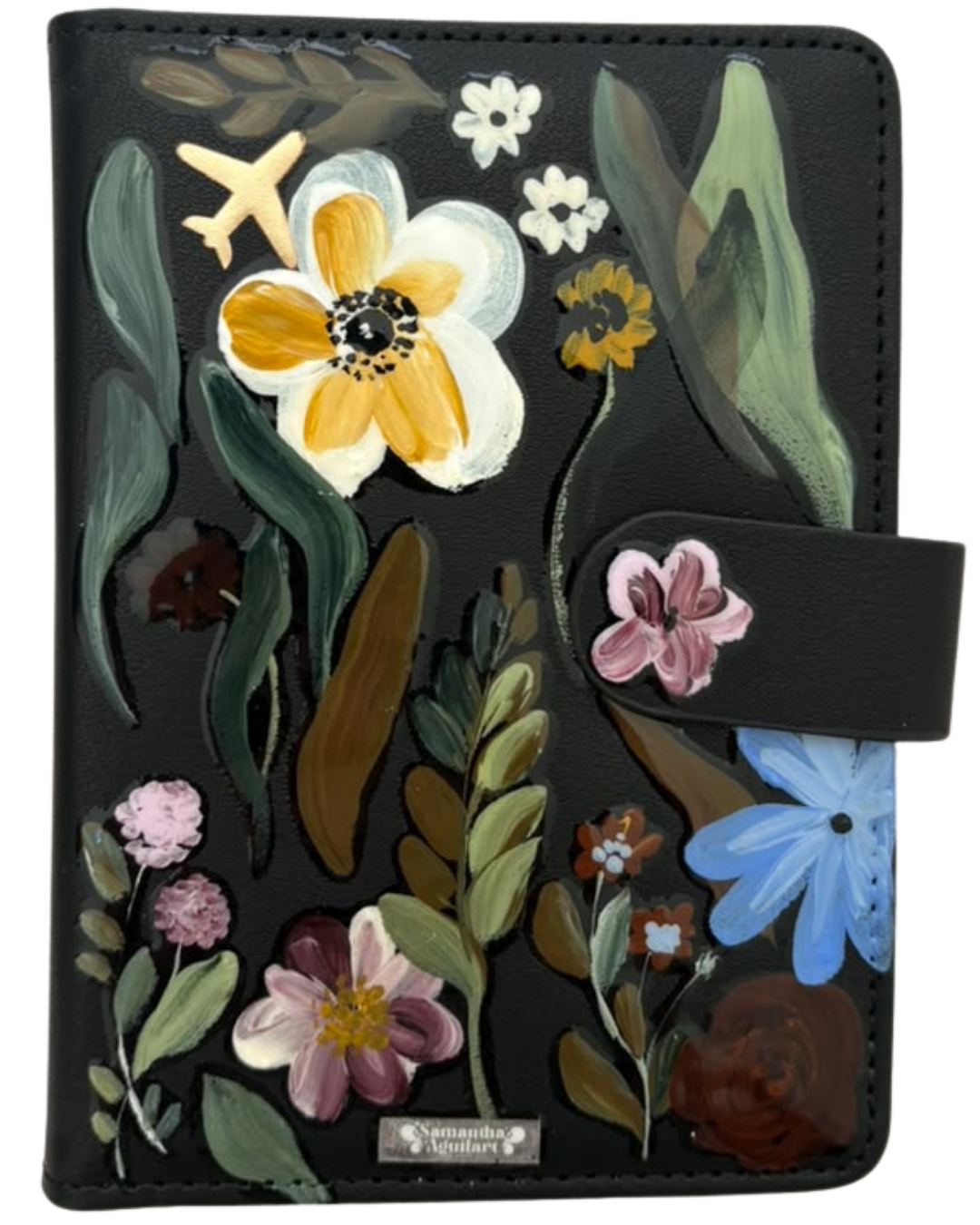 PORTA PASAPORTE FLORES