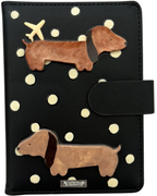 PORTA PASAPORTE PERRO SALCHICHA