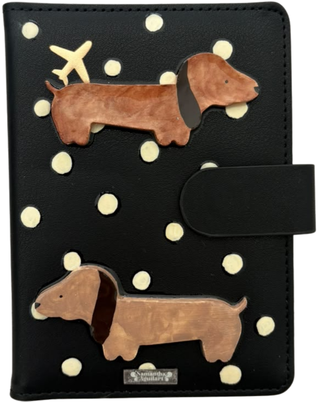 PORTA PASAPORTE PERRO SALCHICHA