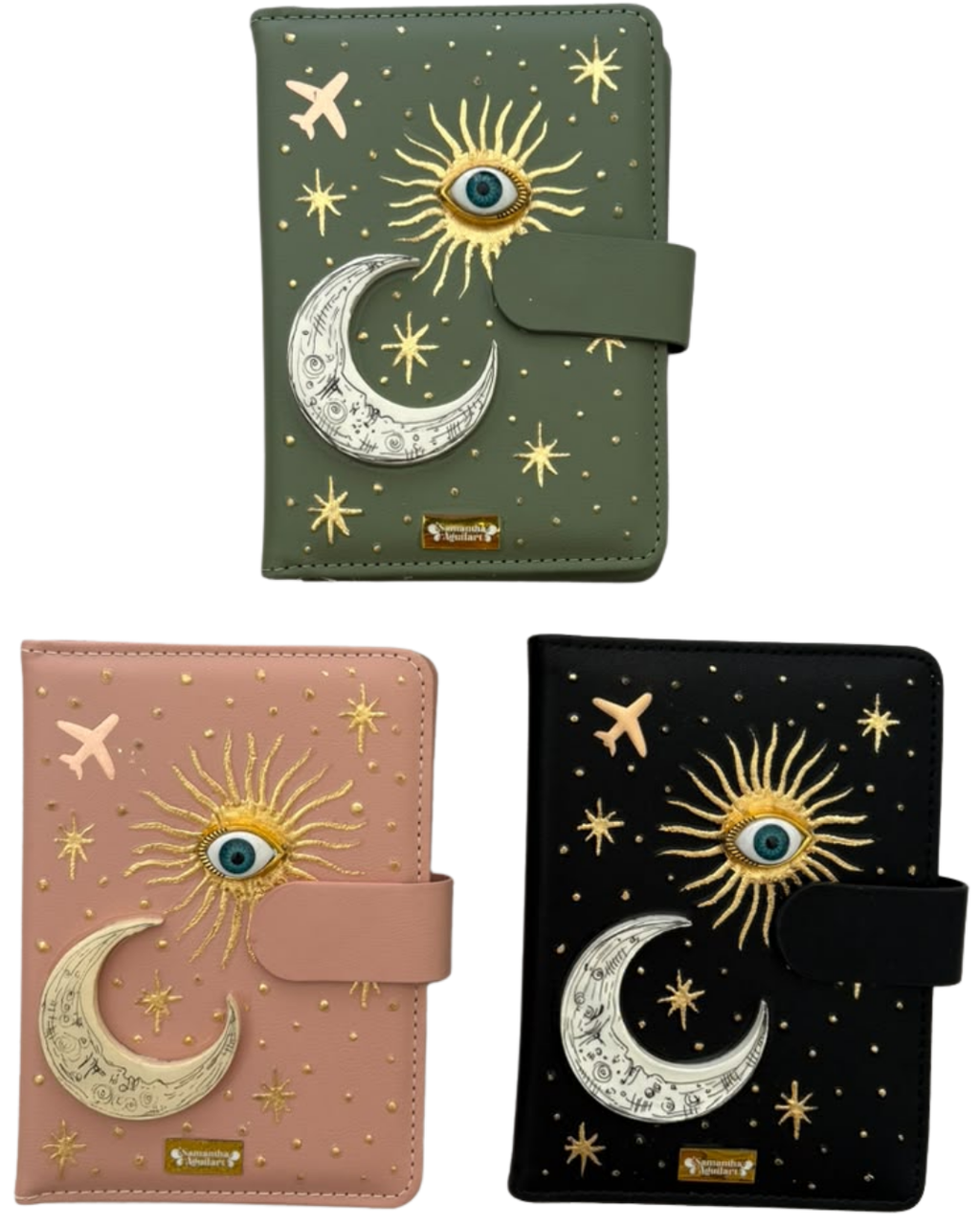 PORTA PASAPORTE ECLIPSE DORADO