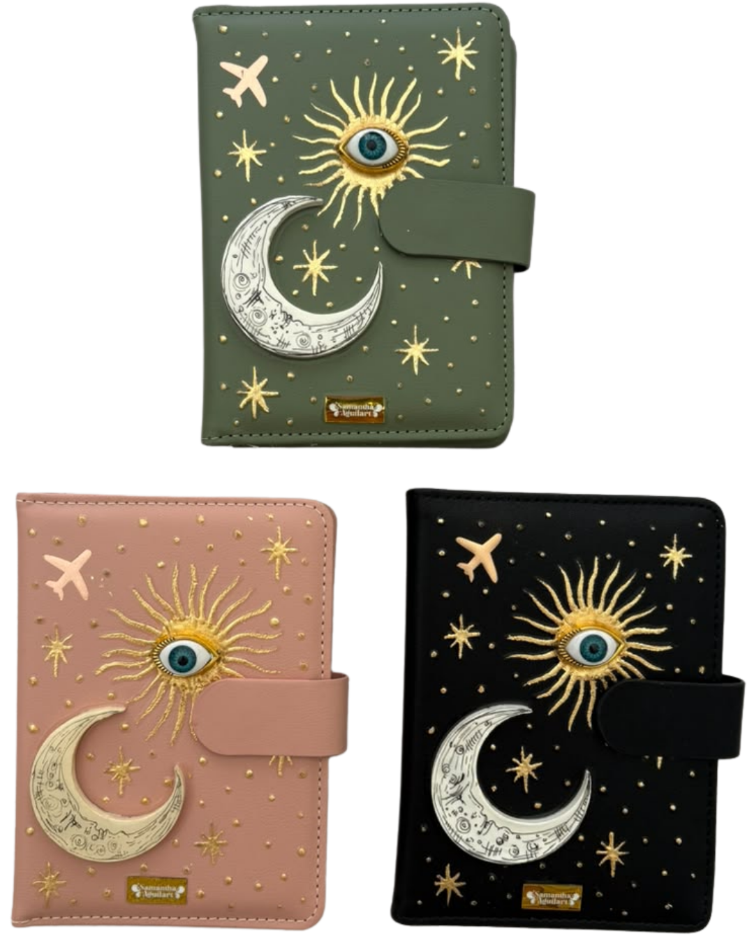 PORTA PASAPORTE ECLIPSE DORADO